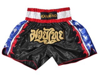 Kanong Muay Thaiboksing Shorts Kickboksing : KNS-149-Svart