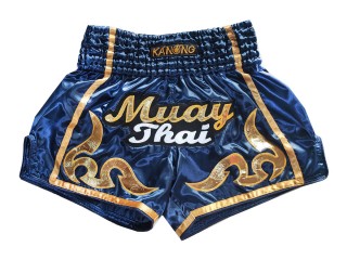 Kanong Retro Muay Thai Shorts : KNSRTO-232-Marineblå