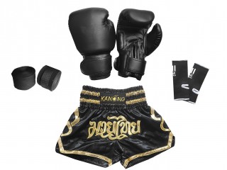 Muay Thai pakke bunt barn : 121-Svart