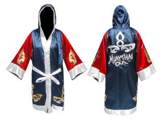 Personlig Kanong Muay Thai Boksekåpe : 143-Rød-Marineblå