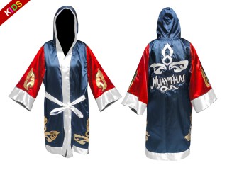 Kanong Muay Thai boksekåpe barn : 143-Rød-Marineblå