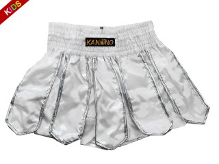 Kanong Shorts Kickboksing barn : KNS-139-Hvit-K