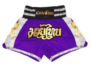 Kanong Muay Thaiboksing Shorts Kickboksing : KNS-141-Lilla