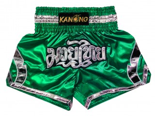 Kanong Muay Thaiboksing Shorts Kickboksing : KNS-144-Grønn