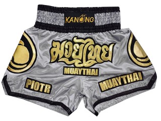 Personlig Muay Thai Shorts : KNSCUST-1269-Grå