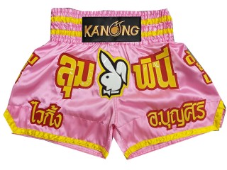 Personlig Muay Thai Shorts : KNSCUST-1273-Rosa