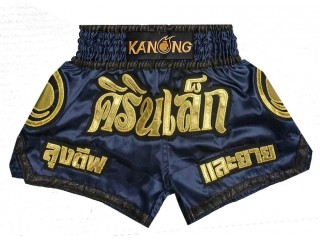 Personlig Muay Thai Shorts : KNSCUST-1274-Marineblå