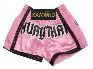 Personlig Muay Thai Shorts : KNSCUST-1276-Rosa