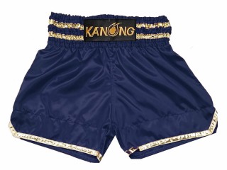 Personlig Muay Thai Shorts : KNSCUST-1278-Marineblå