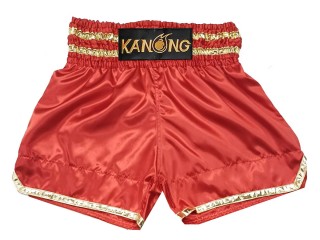 Personlig Muay Thai Shorts : KNSCUST-1278-Rød