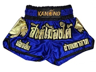 Personlig Muay Thai Shorts : KNSCUST-1280-Blå