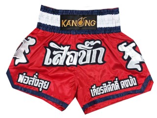Personlig Muay Thai Shorts : KNSCUST-1286-Rød
