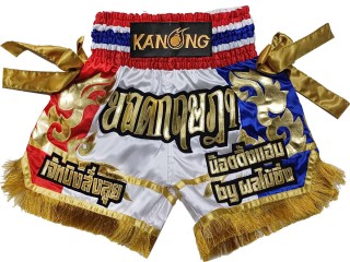 Personlig Muay Thai Shorts : KNSCUST-1297-Hvit