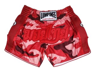 Lumpinee Muay Thai Kickboksning Shorts : LUM-052-Rød-Kamuflere