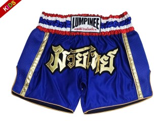 Lumpinee Muay Thai Bokseshorts barn : LUMRTO-006-Blå-K