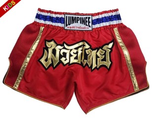 Lumpinee Muay Thai Bokseshorts barn : LUMRTO-006-Rød-K