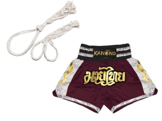 Mongkol Prajead sett med Muay Thai Shorts : Set-Mongkol-Boran-147-Rødbrun