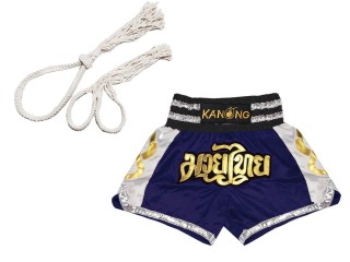 Mongkol Prajead sett med Muay Thai Shorts : Set-Mongkol-Boran-147-Marineblå