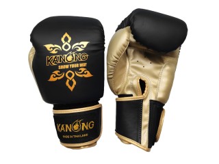 Kanong Kickboxing Boksehansker : Thai Power Svart/Gull
