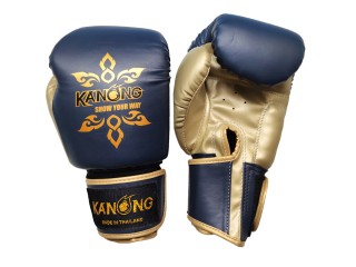 Kanong Kickoxing hansker : Thai Power Marineblå/Gull