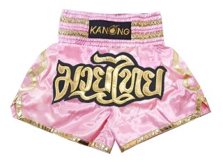 Kanong Muay Thaiboksing Shorts Kickboksing dame : KNS-121-Rosa
