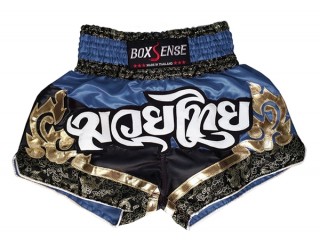 Boxsense Muay Thai Boksning Shorts  : BXS-086-Marineblå