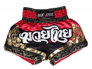 Boxsense Muay Thai Boksning Shorts  : BXS-086-Rød