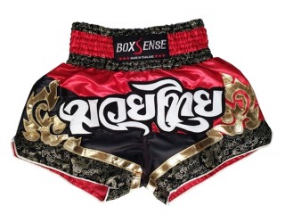 Boxsense Muay Thai Bokseshorts barn  : BXS-086-Rød 