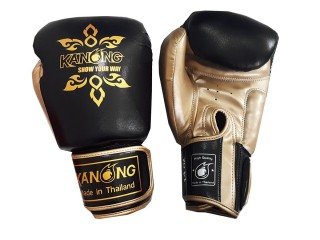Kanong Kickboxing Boksehansker : Thai Power Svart/Gull