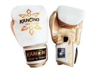 Kanong Muay Thai Boksehansker : Thai Power Hvit/Gull