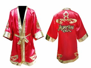 Kanong Muay Thai Bokseklær (Fight Robe) : Rød Lai Thai