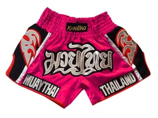 Kanong Retro Muay Thai Shorts : KNSRTO-207-Rosa