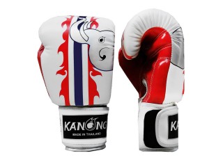 Kanong Muay Thai Boksehansker : Elefant / Hvit