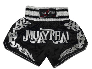 Boxsense Muay Thai Bokseshorts for barn  : BXS-076-Svart