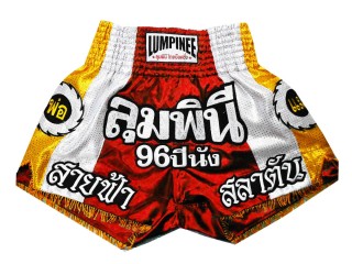 Lumpinee Muay Thai boksing Shorts : LUM-001-Rød