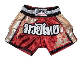 Lumpinee Muay Thai Kickboksning Shorts : LUM-043-Rød