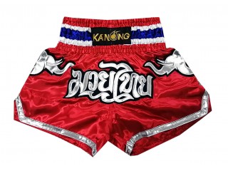 Kanong Muay Thaiboksing Shorts Kickboksing : KNS-125-Rød Elefant 