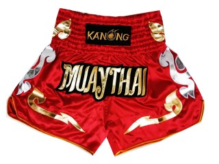 Kanong Muay Thaiboksing Shorts Kickboksing : KNS-126-Rød