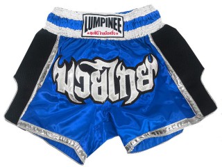 Lumpinee Muay Thai boksing Shorts : LUM-023-Blå