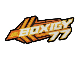 Medium broderilapp med tilpasset logo for tillegg