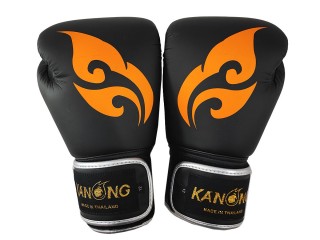 Kanong boksehansker (mikrofiberlær) : Thai-Wing-Svart