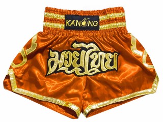 Kanong Muay Thaiboksing Shorts Kickboksing : KNS-121-Oransje