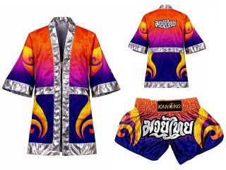 Personlig Kanong Muay Thai Bokseklær + Muay Thai Shorts : SETT-507