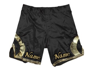Tilpass MMA-shorts, legg til navn eller logo: Svart