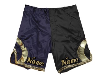 Personlig MMA shorts : Marineblå-Svart