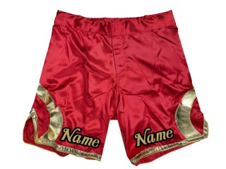 Tilpass MMA-shorts legg til navn eller logo: Rød