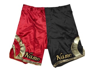 Personlig MMA shorts : rød-svart