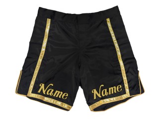 Personlig MMA Shorts: Svart-gull