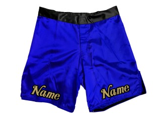 Egendefinerte MMA-shorts med navn eller logo: Blå