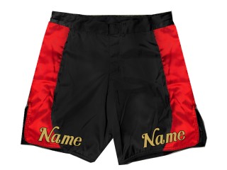 Personlig MMA shorts : Svart-rød